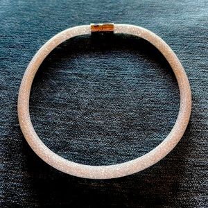 NWOT! Swarovski Crystal Necklace with Clear Mesh tubing